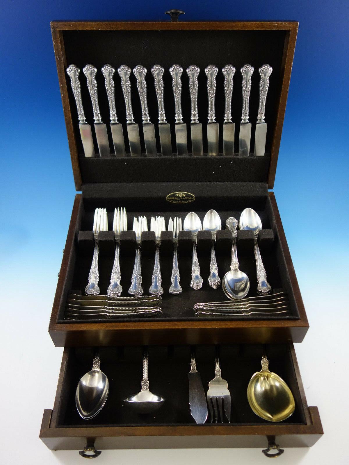 Exquisite Cambridge by Gorham sterling silver flatware set - 78 pieces. This set includes:

12 knives, 8 3/4