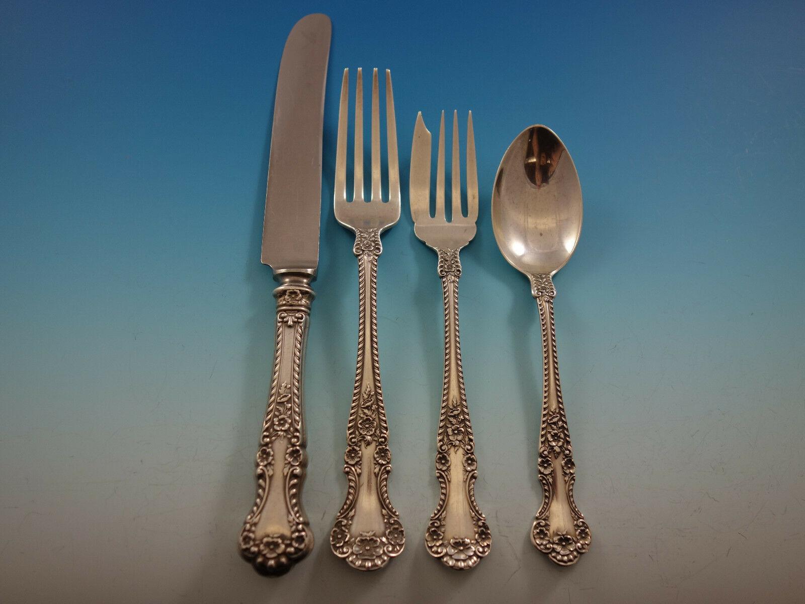 Service de couverts en argent sterling Cambridge par Gorham pour 12 personnes, ensemble de 78 pièces Excellent état - En vente à Big Bend, WI