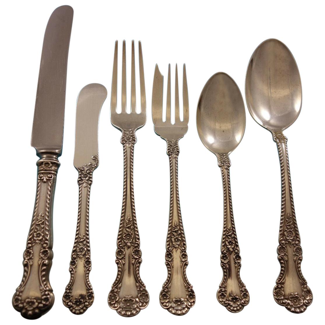 Cambridge by Gorham Sterling Silver Flatware Service for 12 Set 78 Pieces For Sale