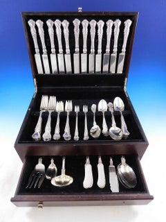 Cambridge by Gorham Sterling Silver Flatware Service for 12 Set 90 Pcs Dinner