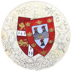 Cambridge Hand Painted Wall Plaque, Jesus College Arms, circa 1880