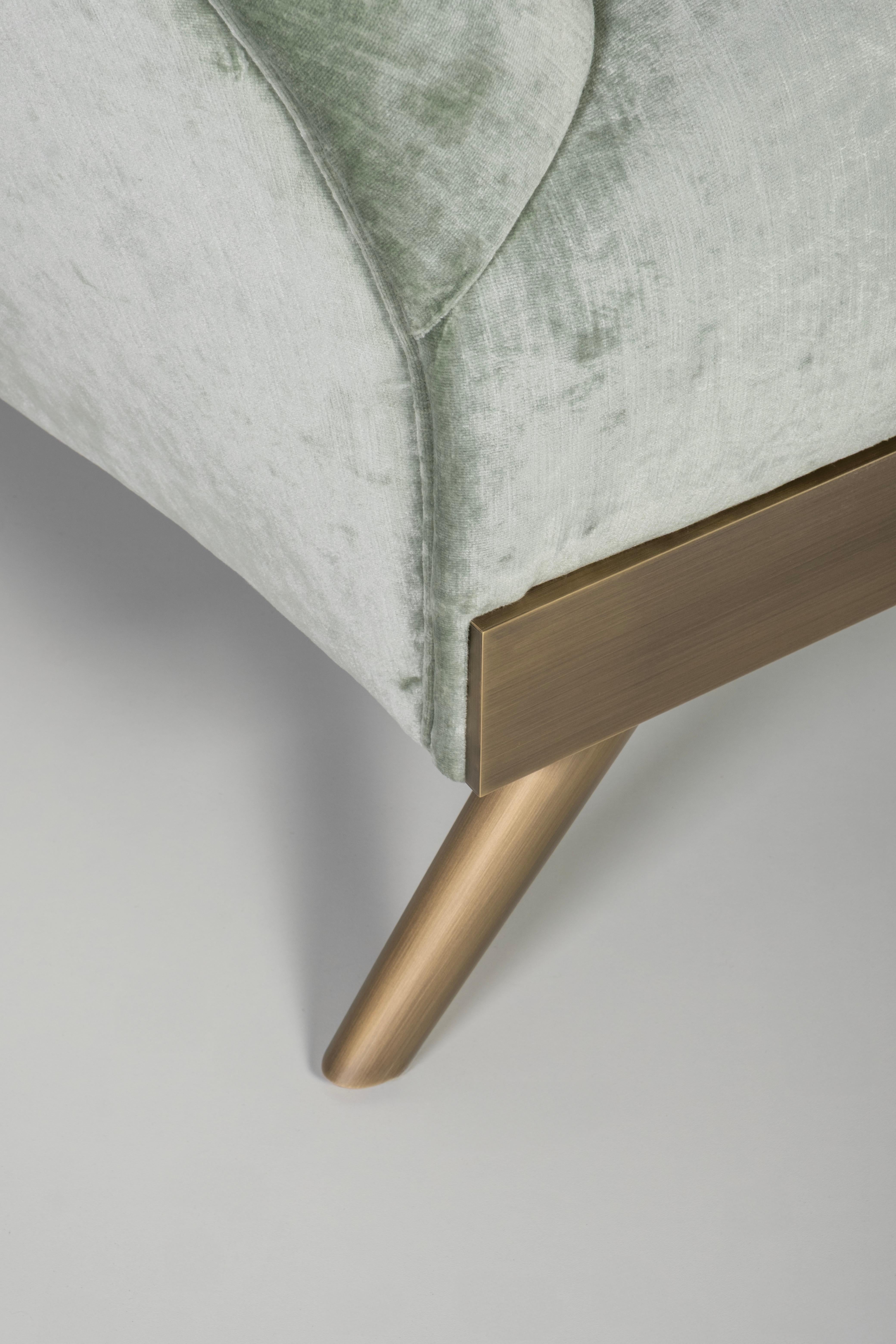 Chaise longue Cambridge dans le style des années 1930, fabriquée à la main au Portugal par Greenapple en vente 5