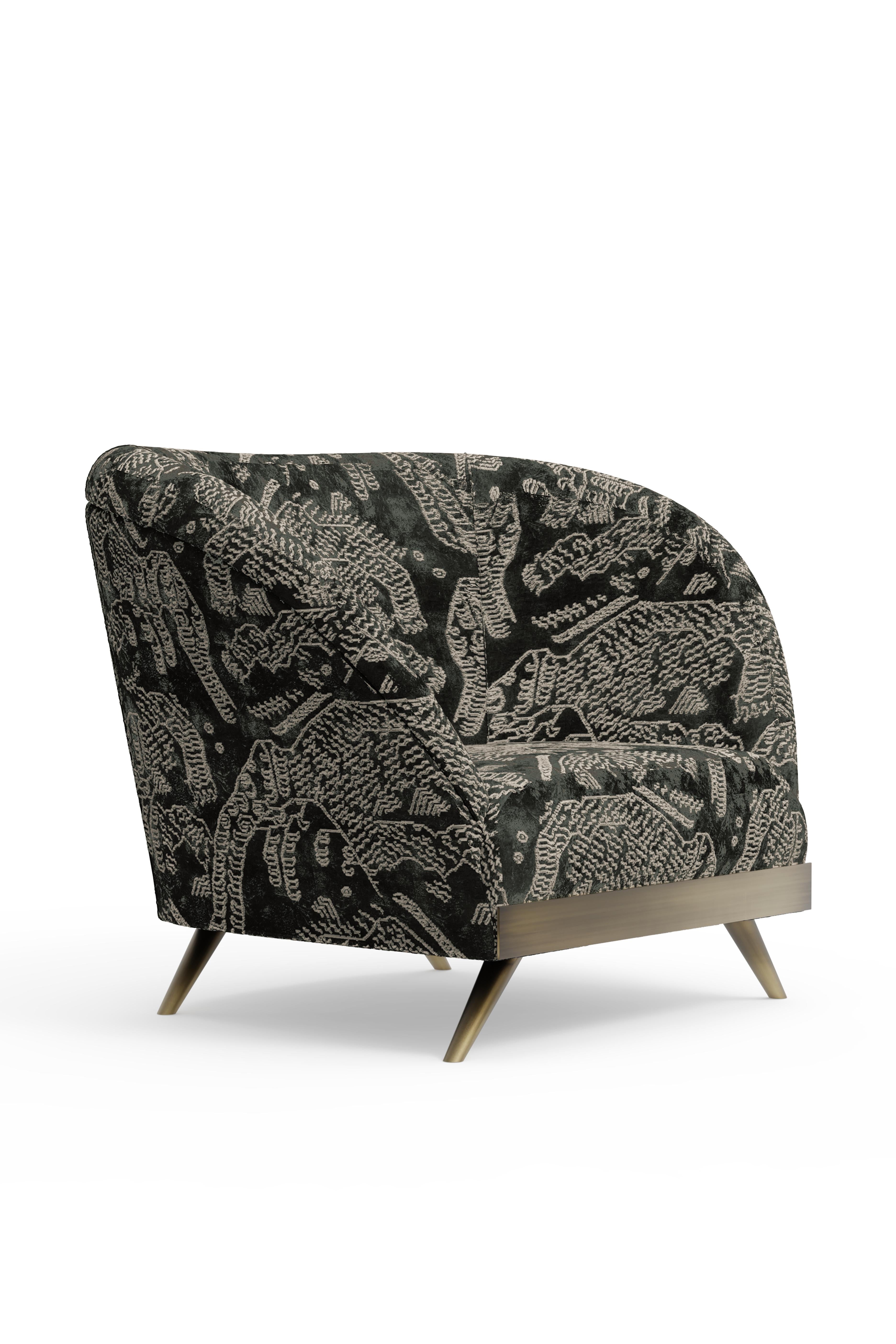 Mid-Century Modern Chaise longue Cambridge dans le style des années 1930, fabriquée à la main au Portugal par Greenapple en vente