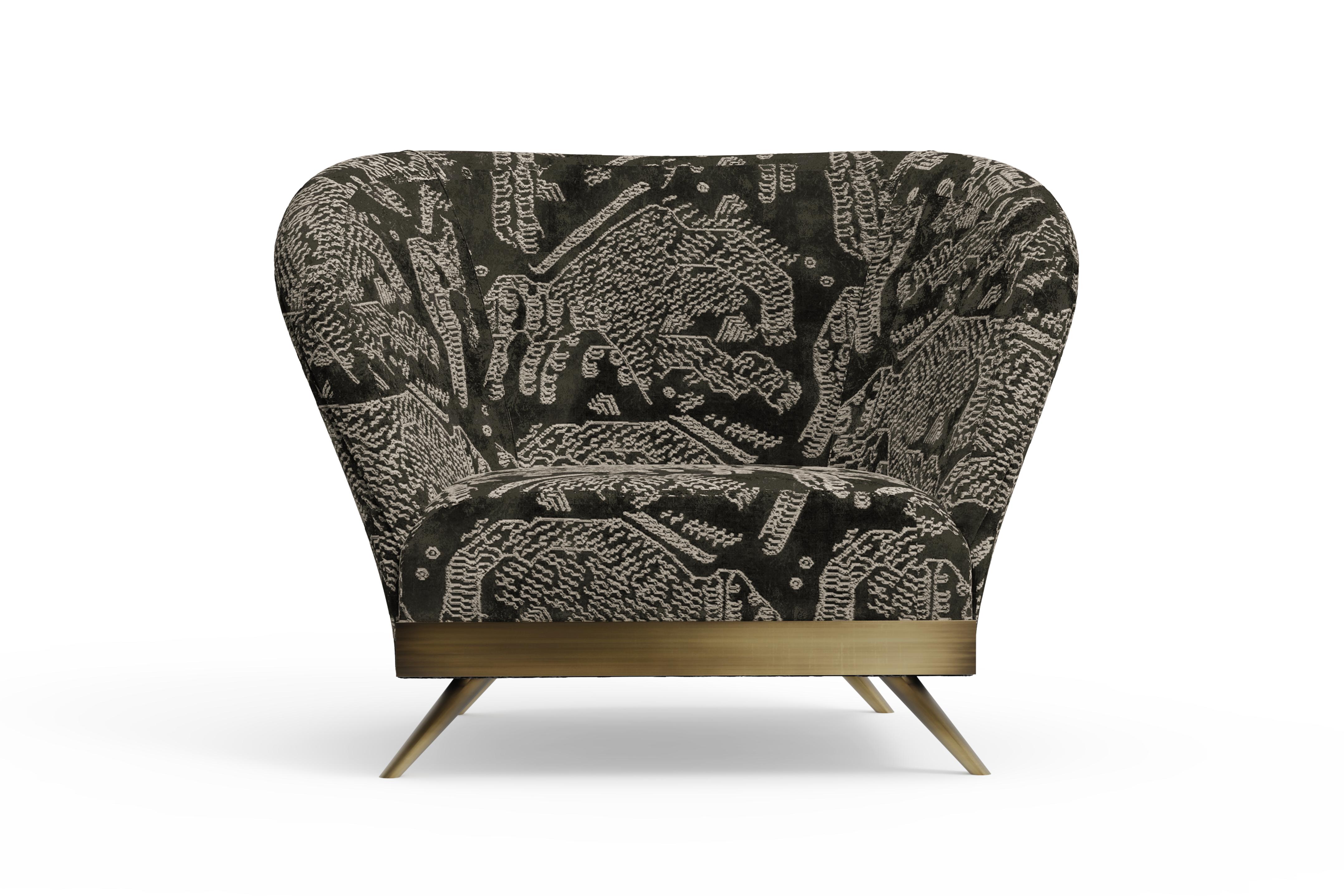 Portugais Chaise longue Cambridge dans le style des années 1930, fabriquée à la main au Portugal par Greenapple en vente