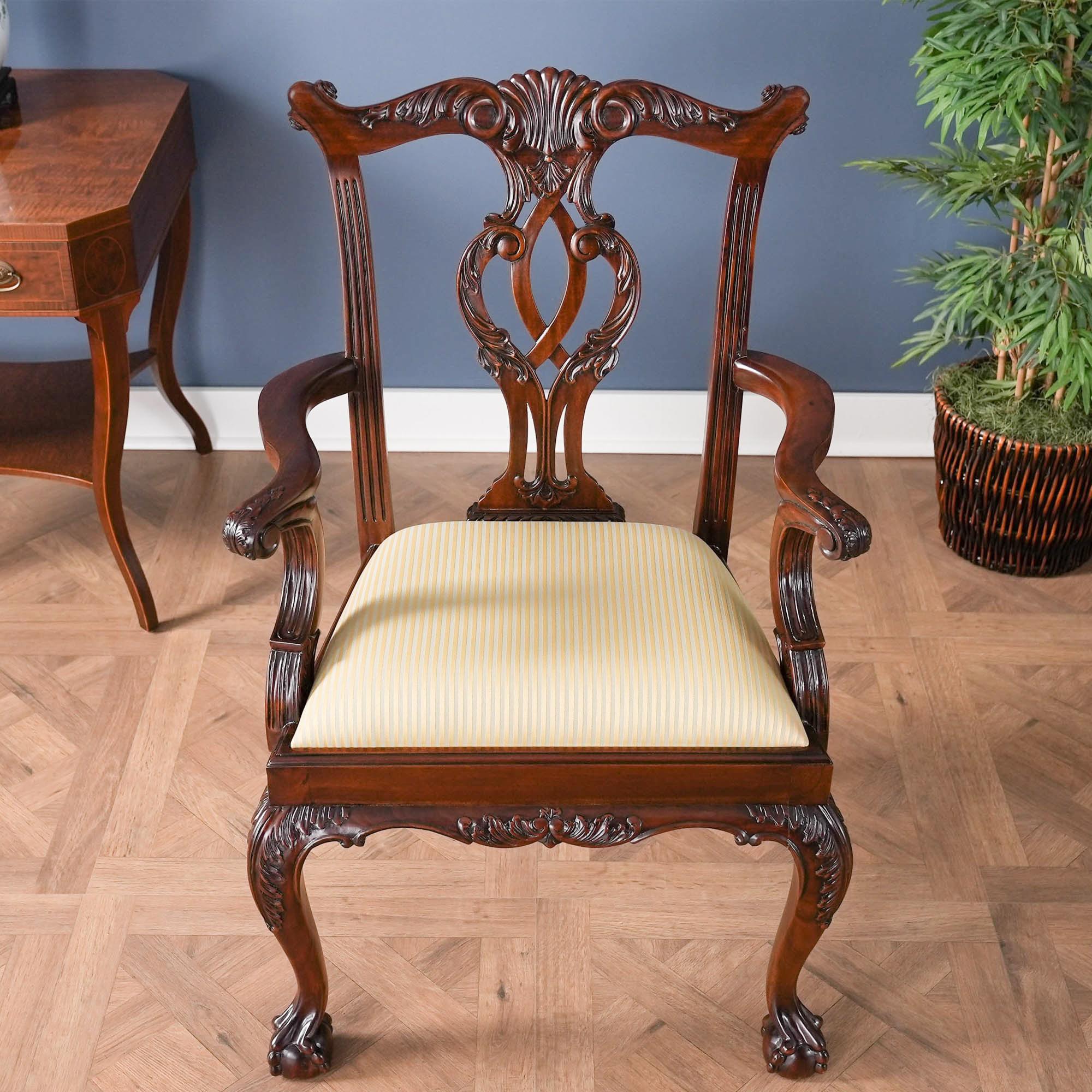 Tessuto Sedie Cambridge in mogano, set da 10 in vendita