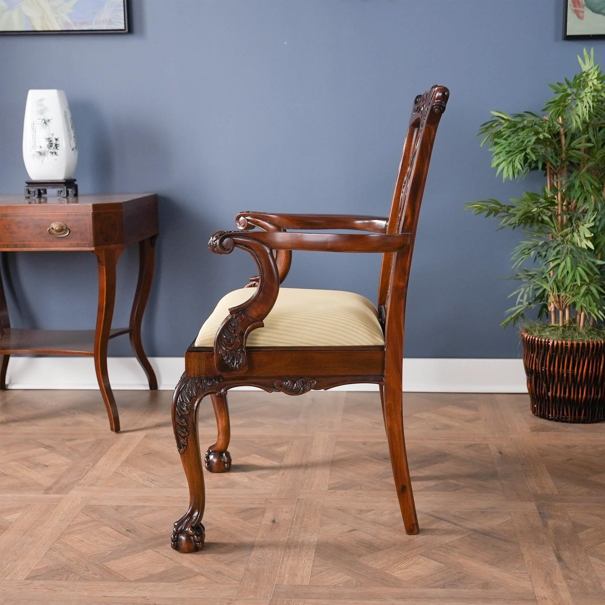 Chippendale Sedie Cambridge in mogano, set da 10 in vendita