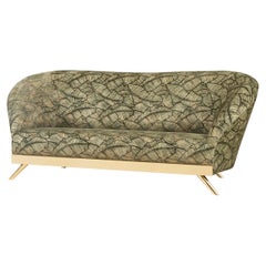 Cambridge Sofa, Love Seat Sofa, Brass Velvet, Handmade Portugal by Greenapple