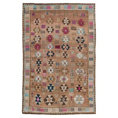 Camel and Jewel Tone Gabbeh Rug