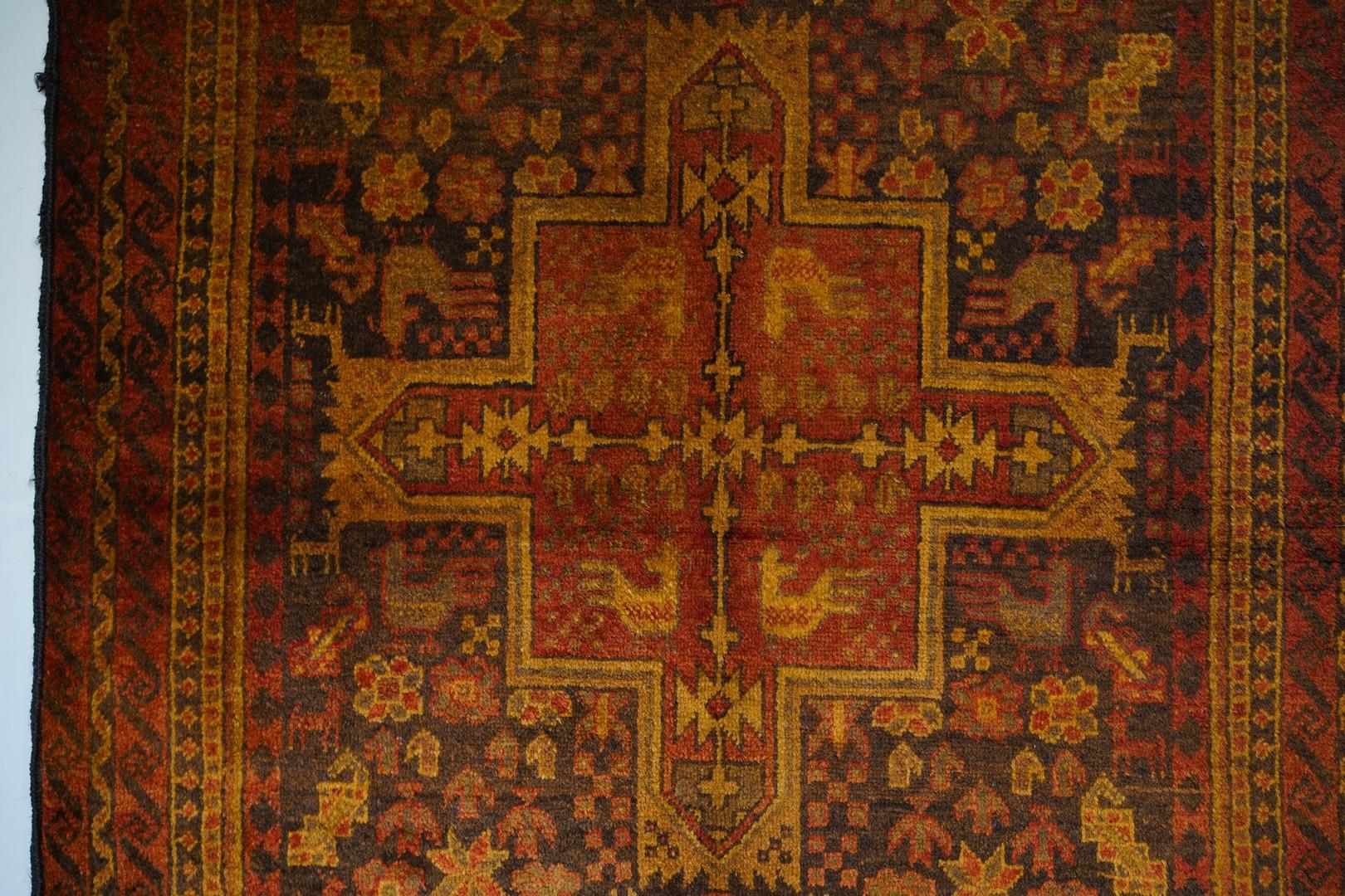Semi antiker Vintage-Baluch aus Kamel- und Lammwolle aus Pashimineh-Teppich, Vintage (20. Jahrhundert) im Angebot