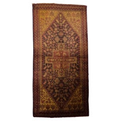 Camel and Lamb Wool Pashimineh Carpet Vintage Semi Antique Baluch
