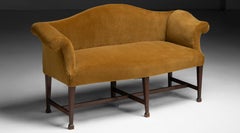 Camel Back Love Seat in Velvet, England 1890