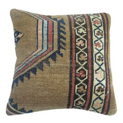 Antique Camel Bakshaish Rug Pillow