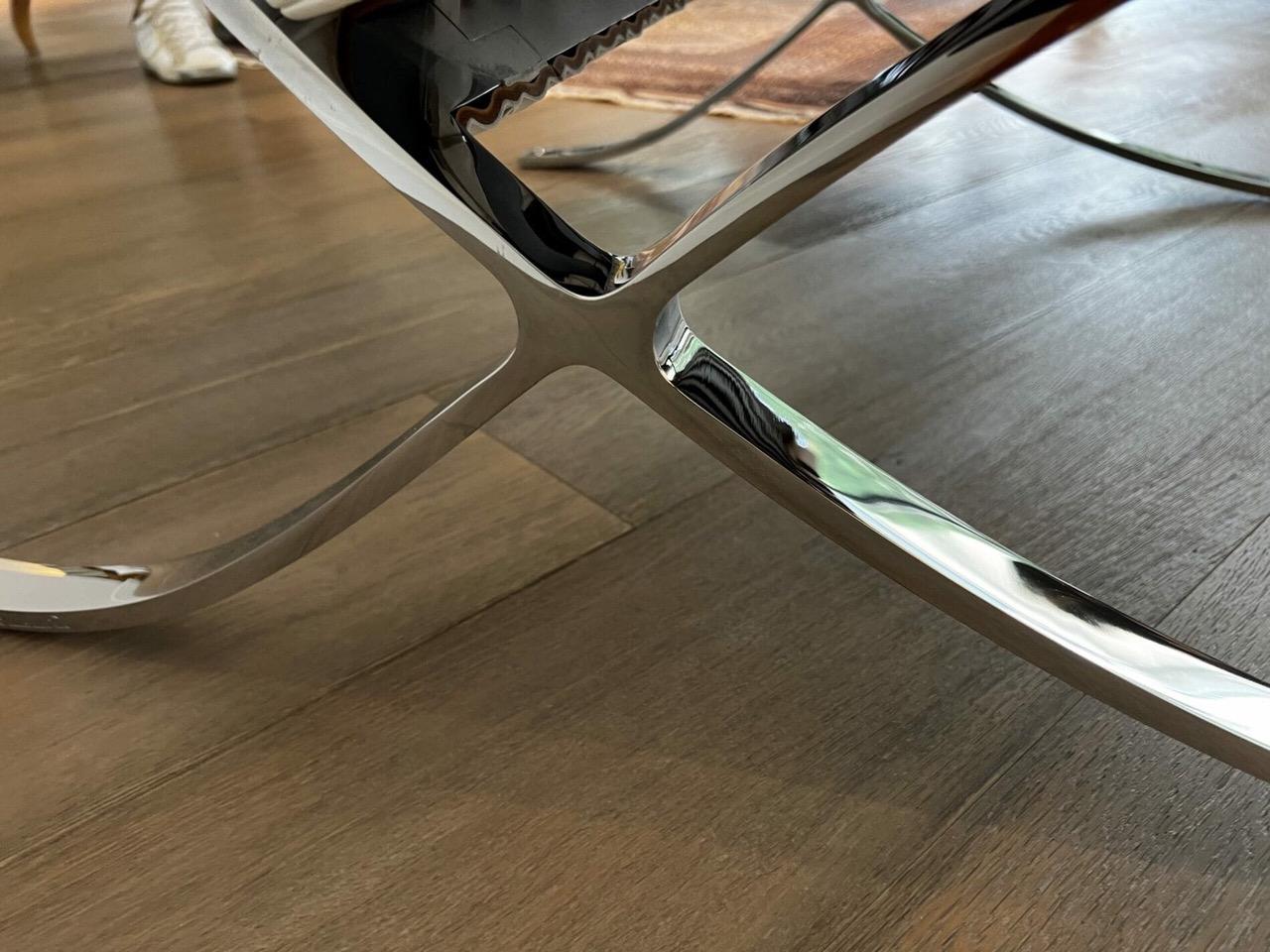 Fauteuil et ottoman Camel Barcelona, Mies Van Der Rohe, 2012 en vente 6