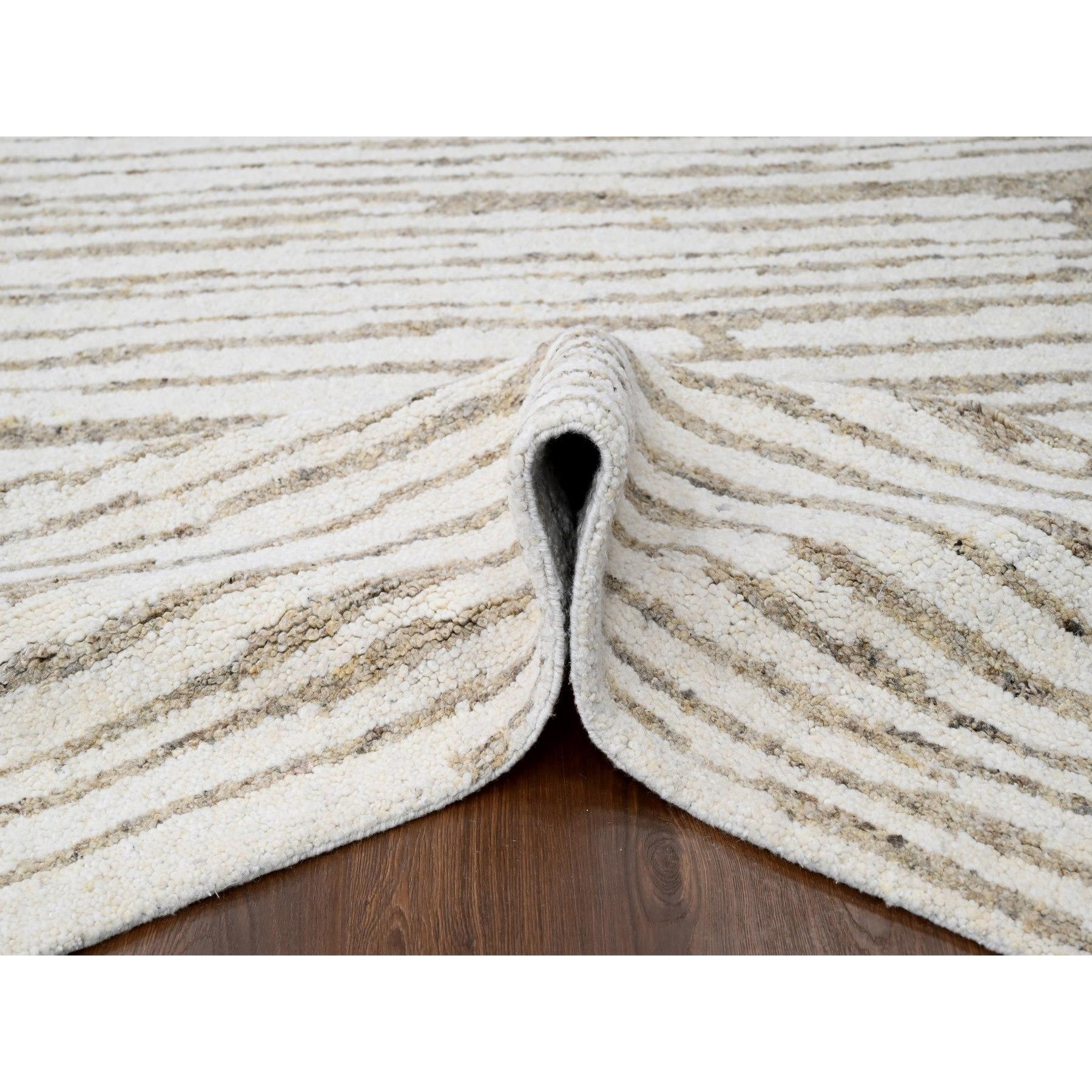 Hand-Knotted Camel Brown Minimalist Design Hand Knotted Plush Wool Oversized Oriental Rug For Sale