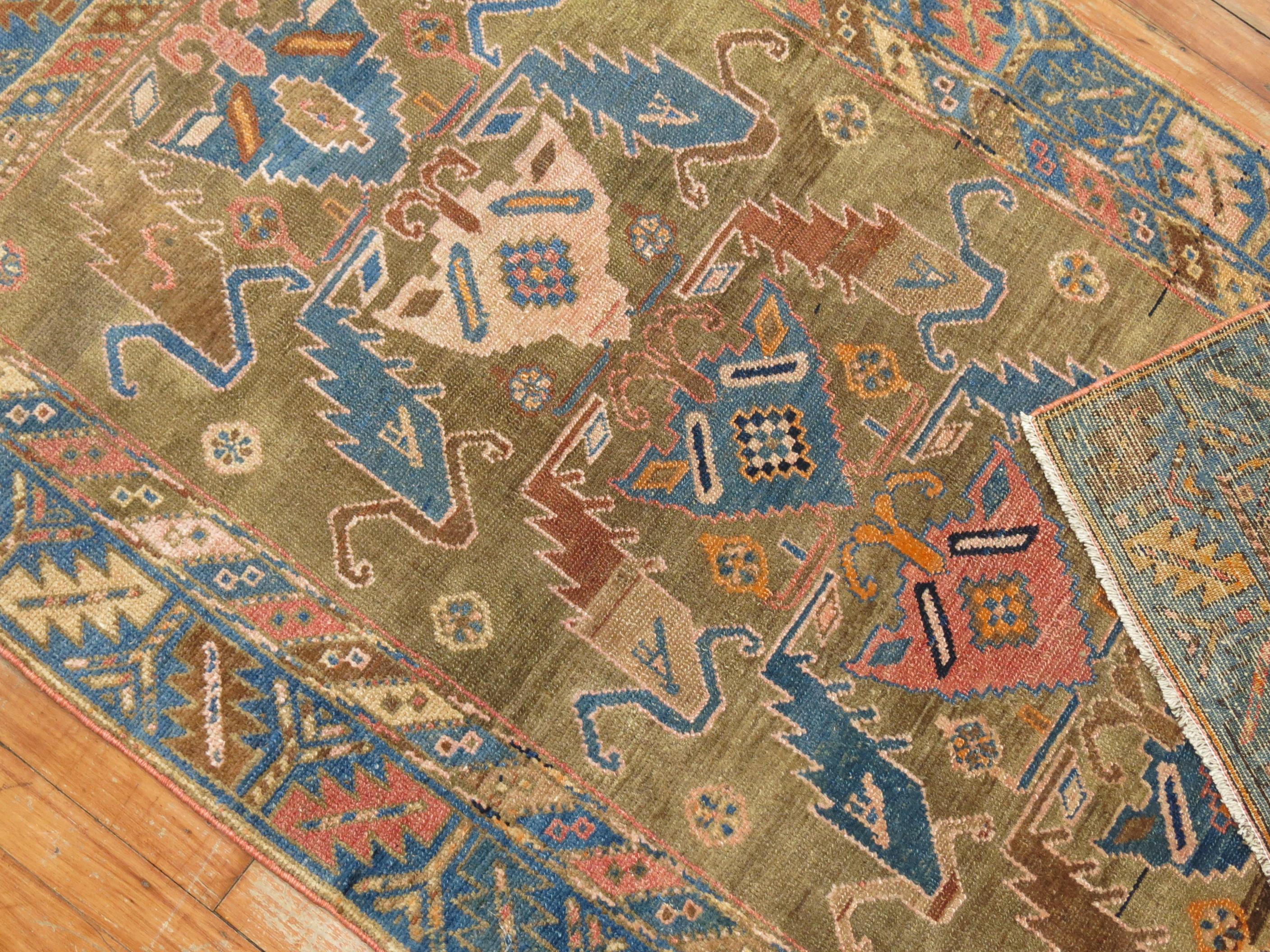 Camel Caucasian Rug In Good Condition For Sale In New York, NY