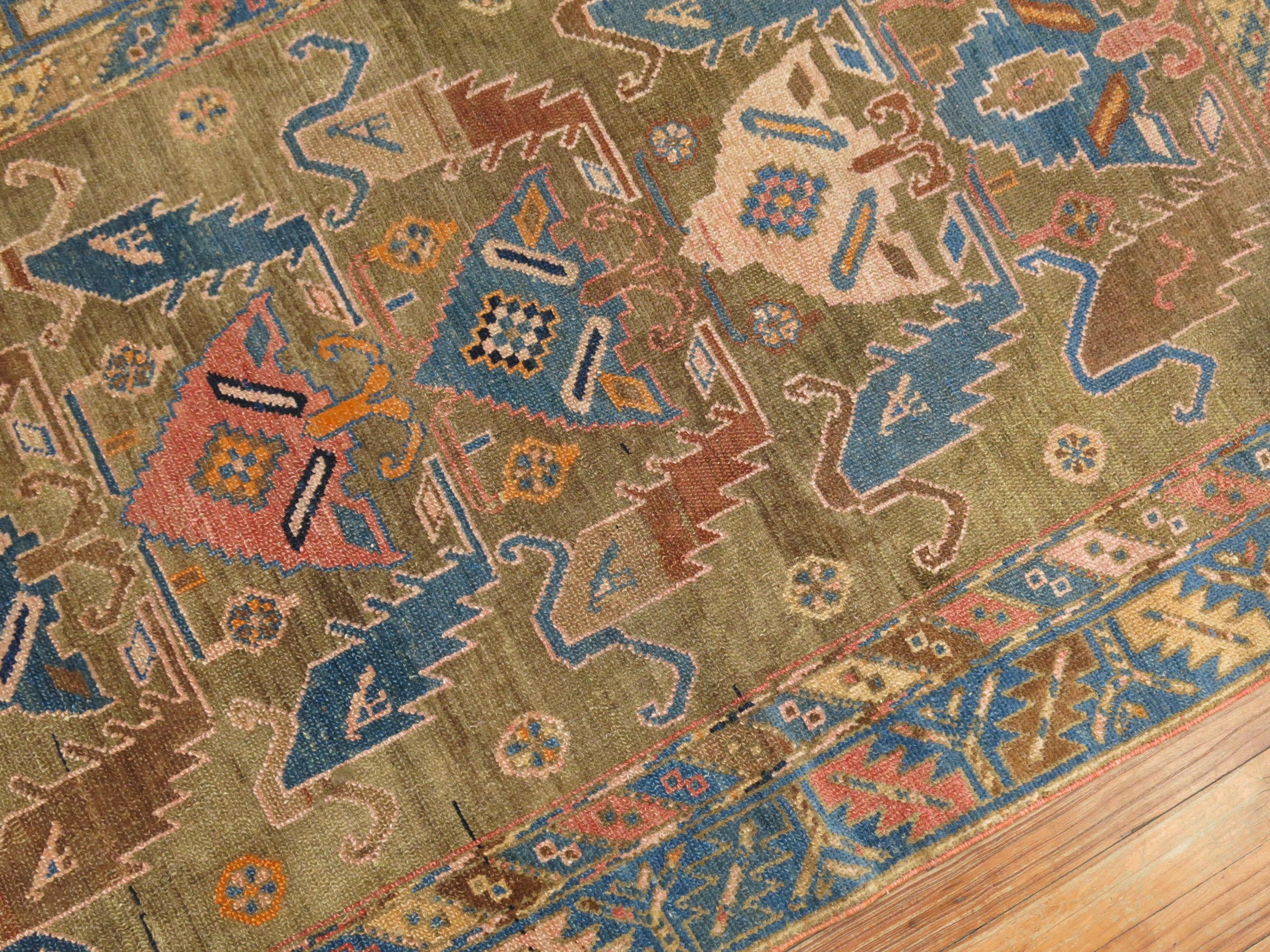 20th Century Camel Caucasian Rug For Sale