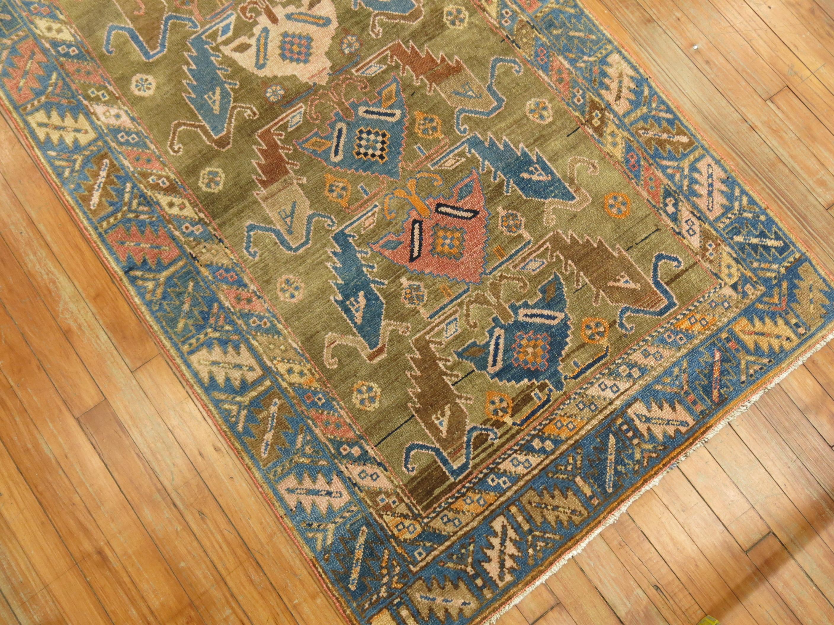 Wool Camel Caucasian Rug For Sale