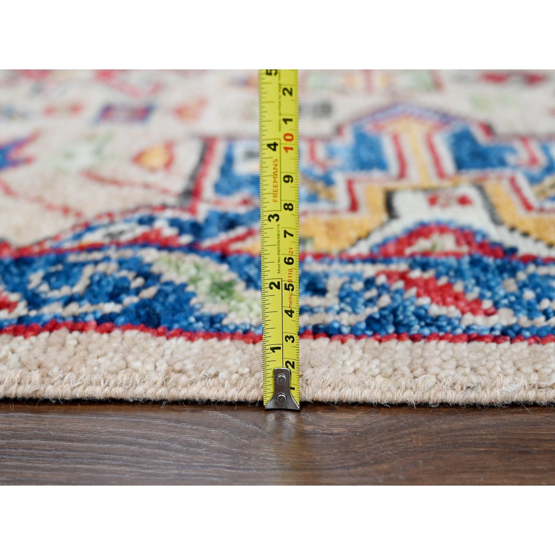 Handgeknüpfter orientalischer Teppich aus reiner Wolle in Kamelfarbe 9'10