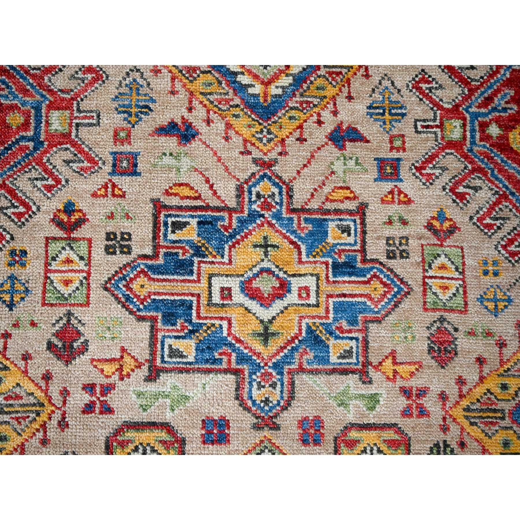 Handgeknüpfter orientalischer Teppich aus reiner Wolle in Kamelfarbe 9'10