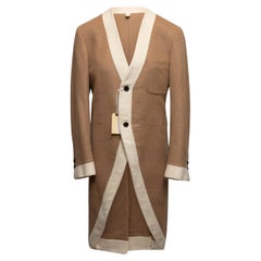 Camel & Cream Thom Browne Cashmere High-Low Coat Size US S/M