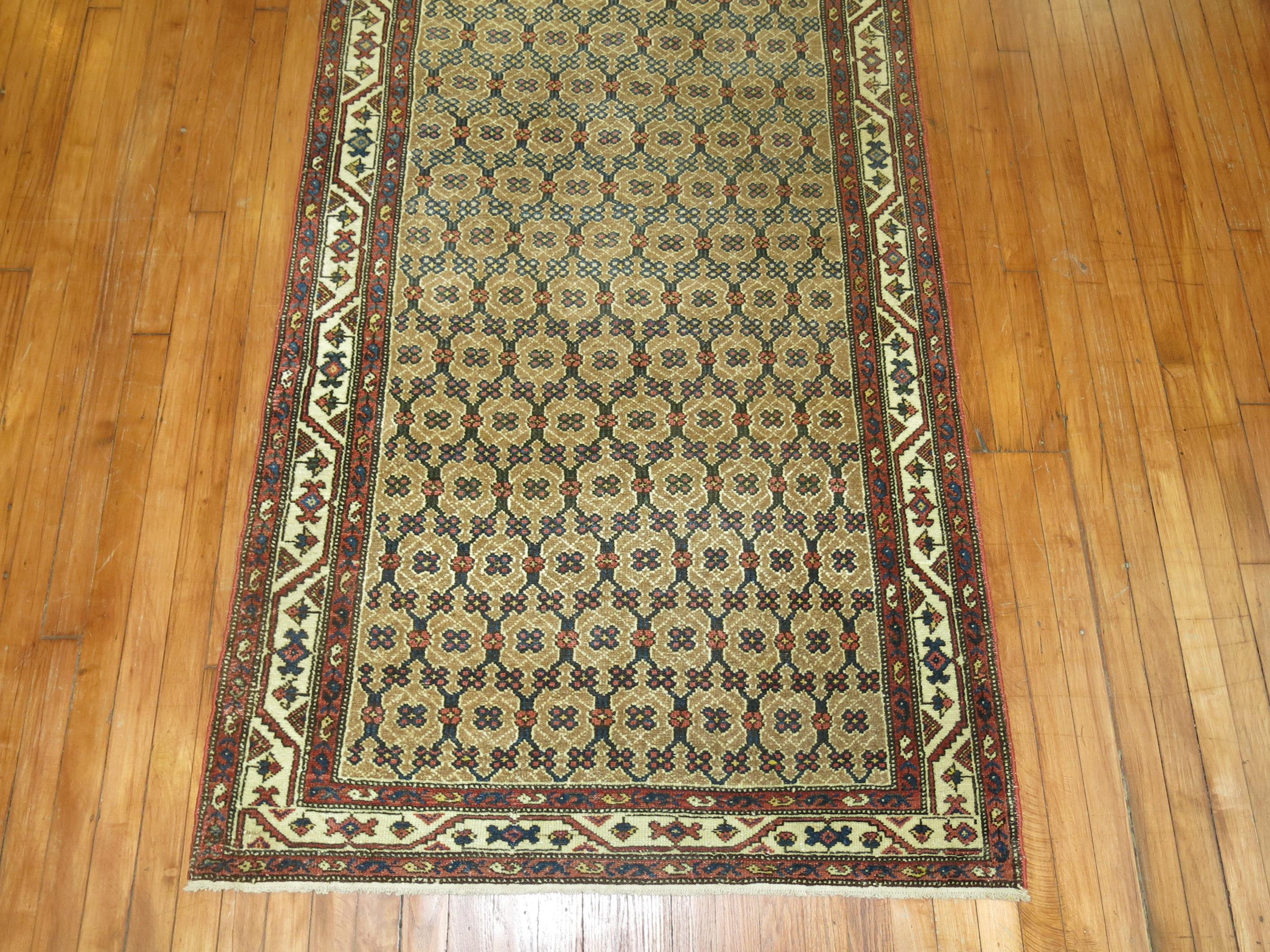 Wool Tribal Camel Color Antiqie Persian Runner