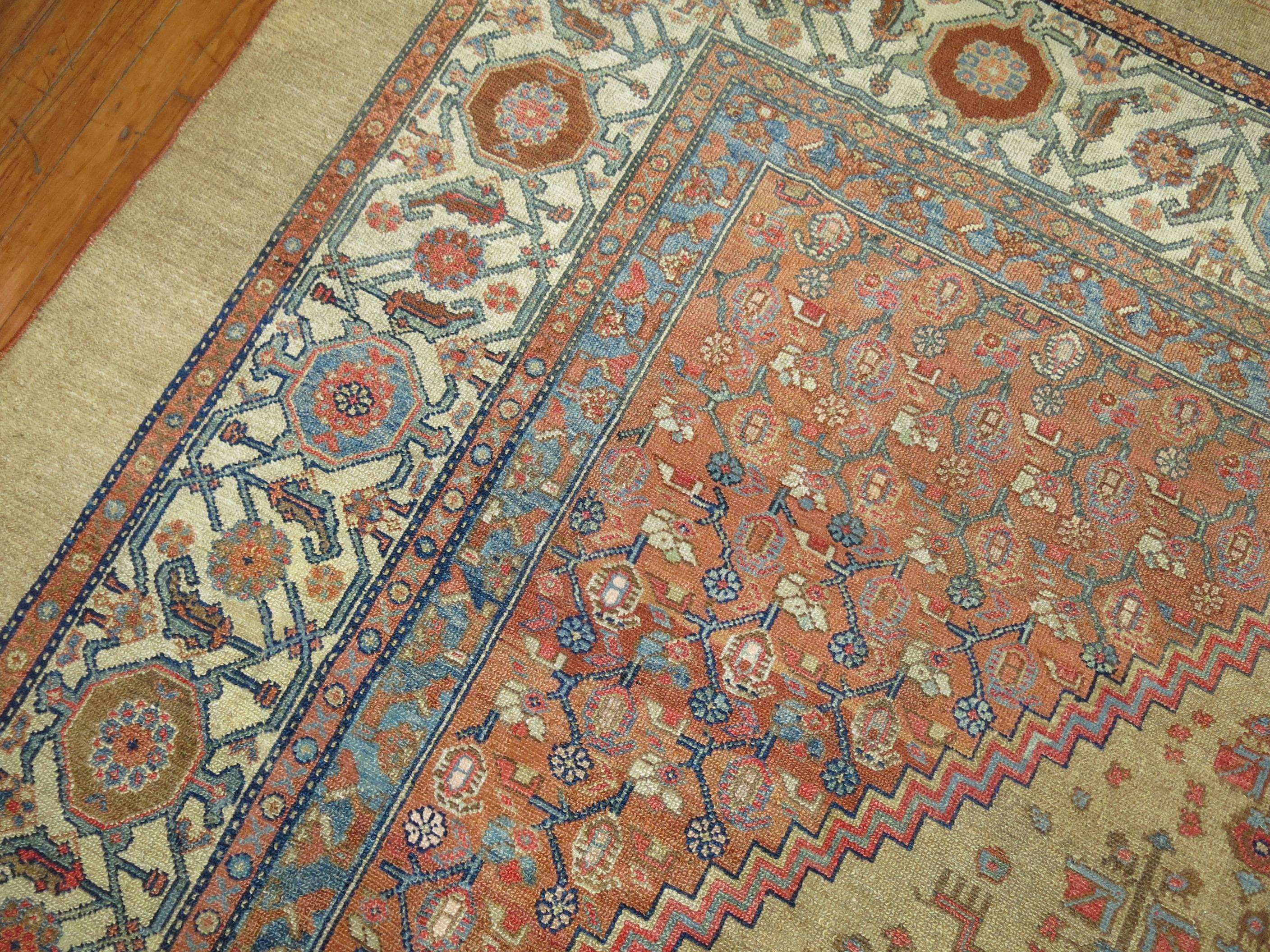 Tribal Camel Field Serab Room Size Rug For Sale