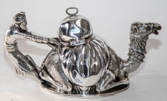 Camel Form "Karawan" Silver-Plated Teapot by Mariage Freres Paris France