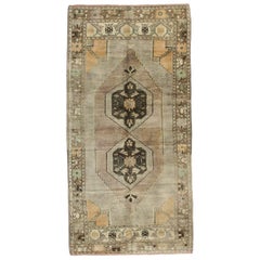 Camel, Gray and Brown Handmade Wool Turkish Old Anatolian Konya Rug