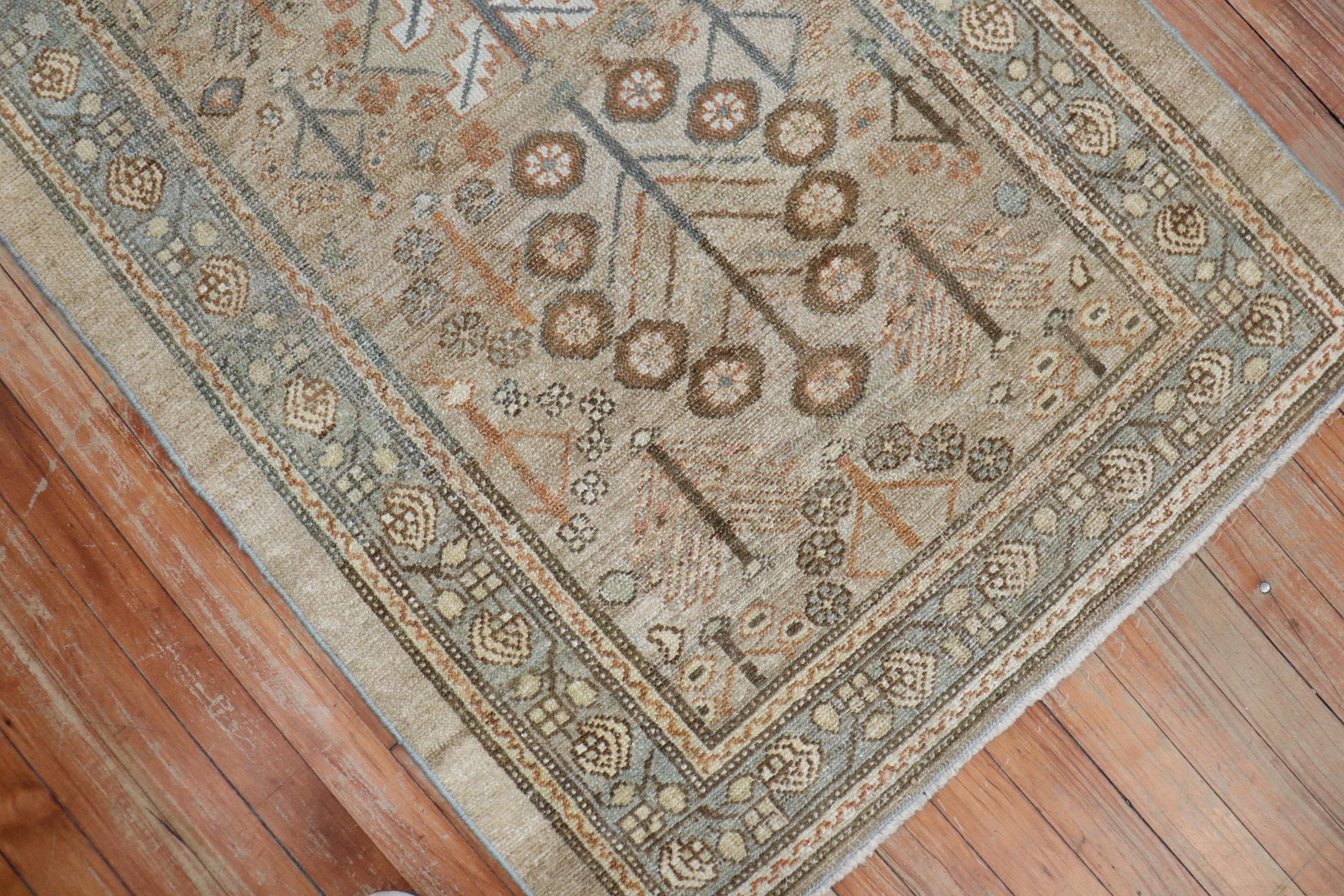 20th Century Camel Tribal Antique Persian Serab Decorative Rug Mat