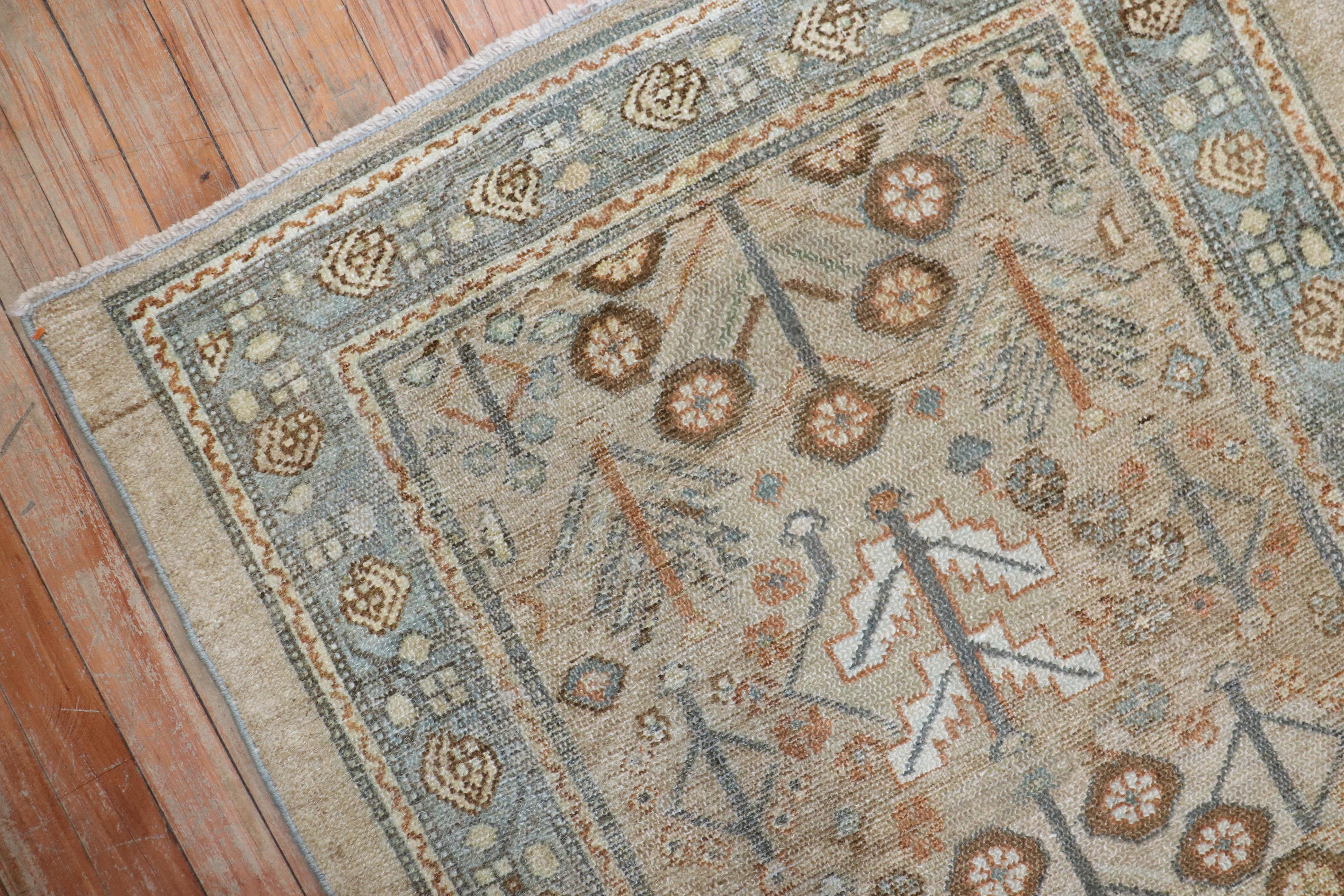 Camel Tribal Antique Persian Serab Decorative Rug Mat For Sale 2