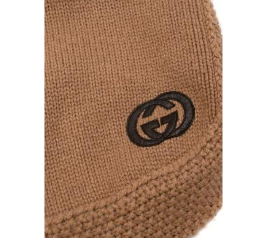 Poncho mit Rollkragen aus Kamelwolle von Gucci - XS im Angebot 1