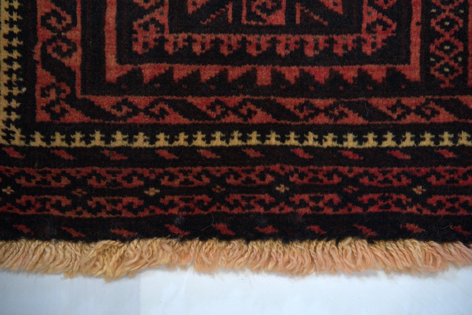 Camel wool Tribal Beluchi Vintage Semi Antique Rich patterns  In Excellent Condition For Sale In WYNNUM, QLD