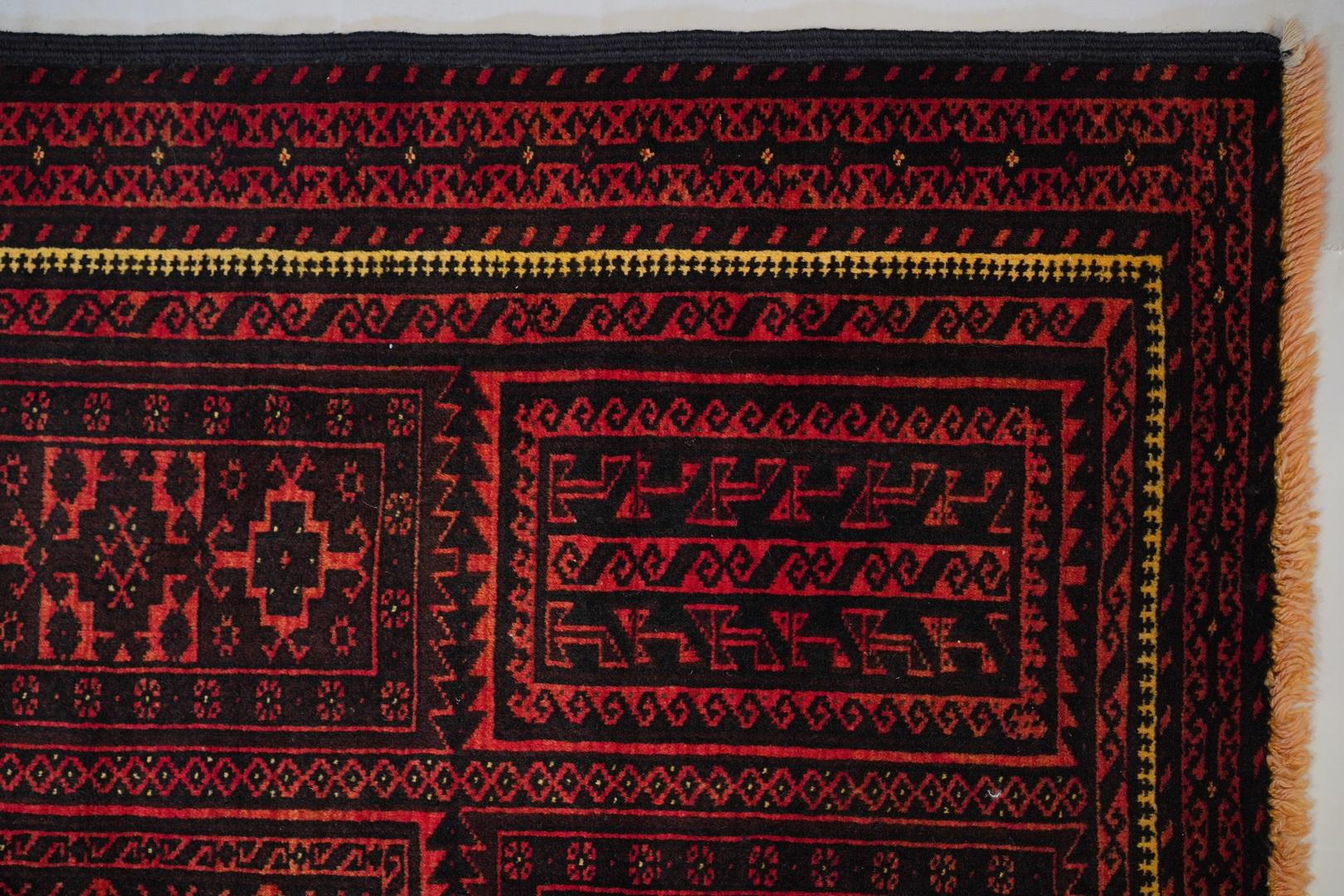 Wool Camel wool Tribal Beluchi Vintage Semi Antique Rich patterns  For Sale