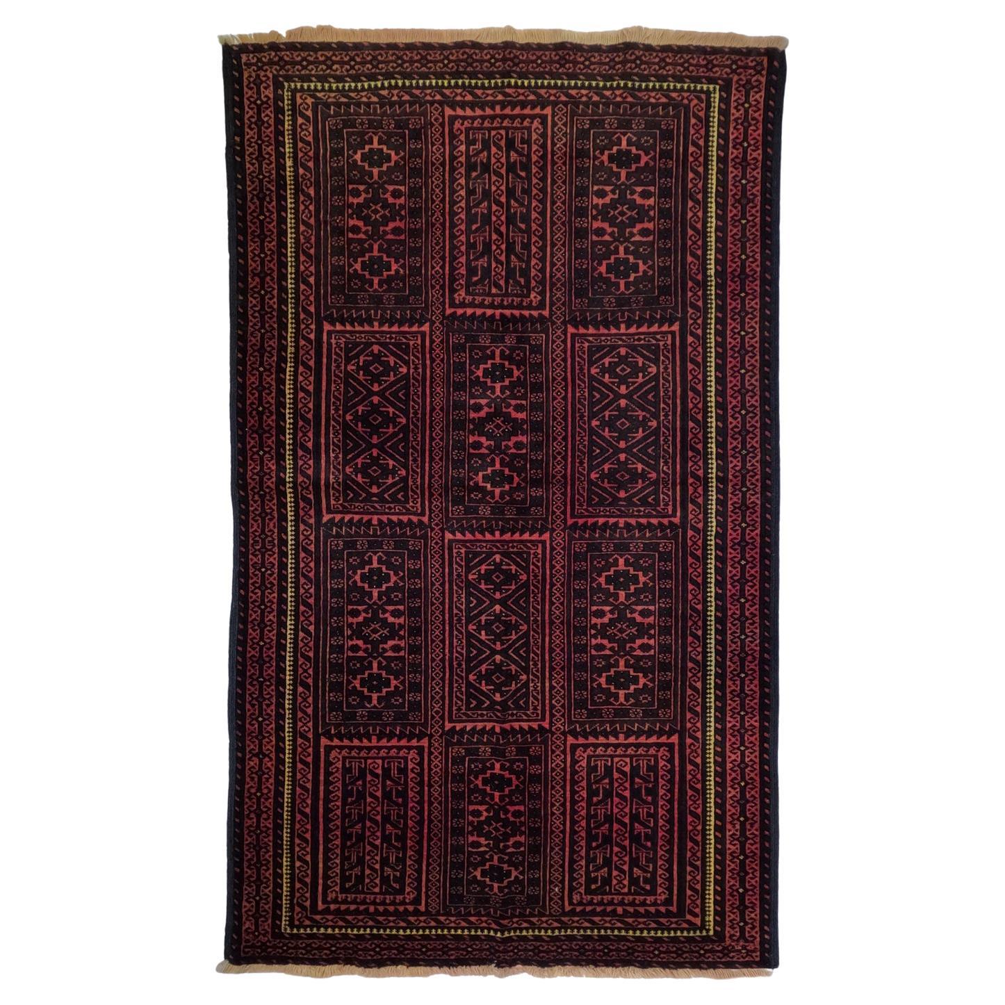Camel wool Tribal Beluchi Vintage Semi Antique Rich patterns  For Sale
