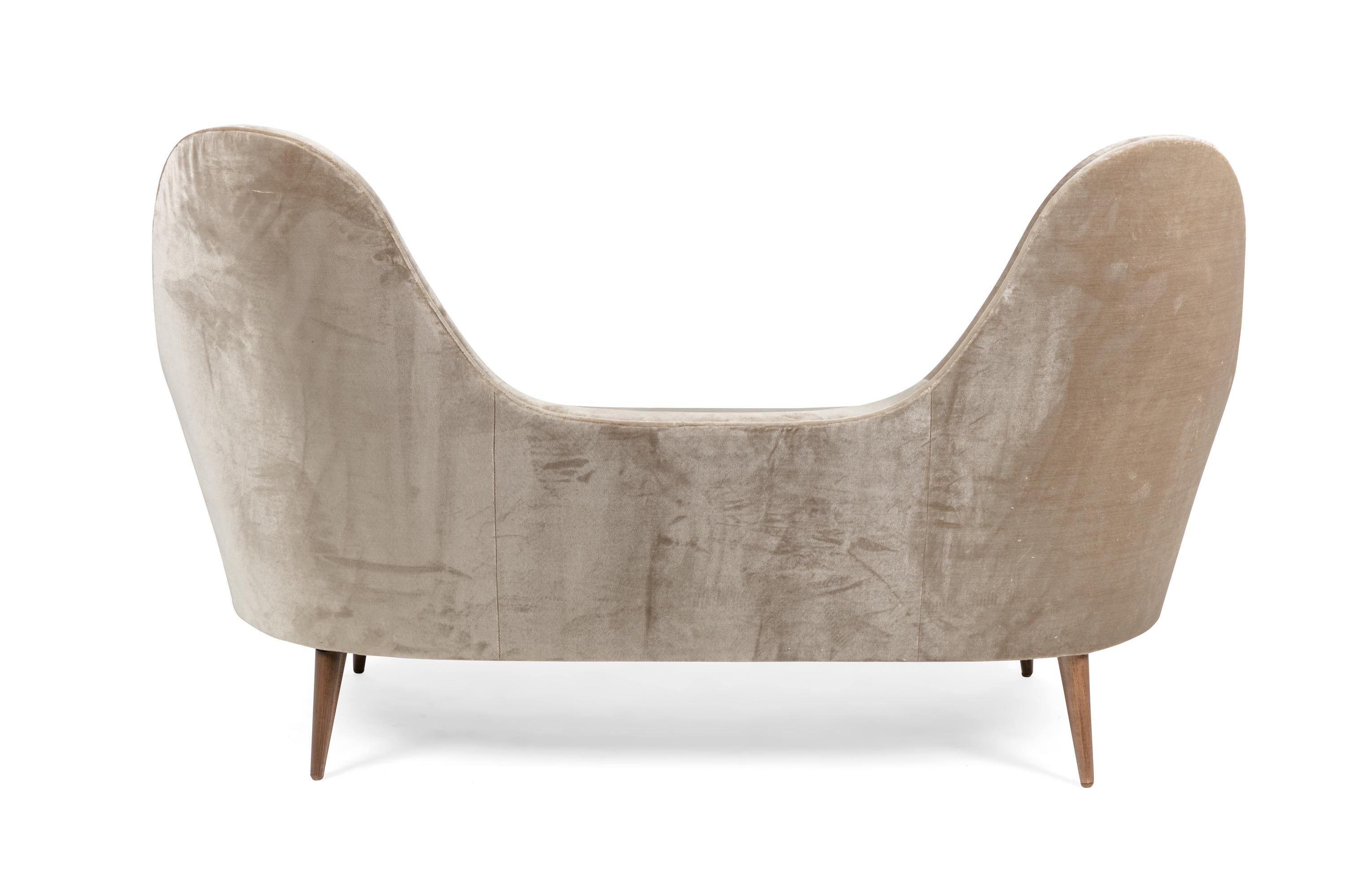Contemporary Italian Style Settee by Lost City Arts For Sale