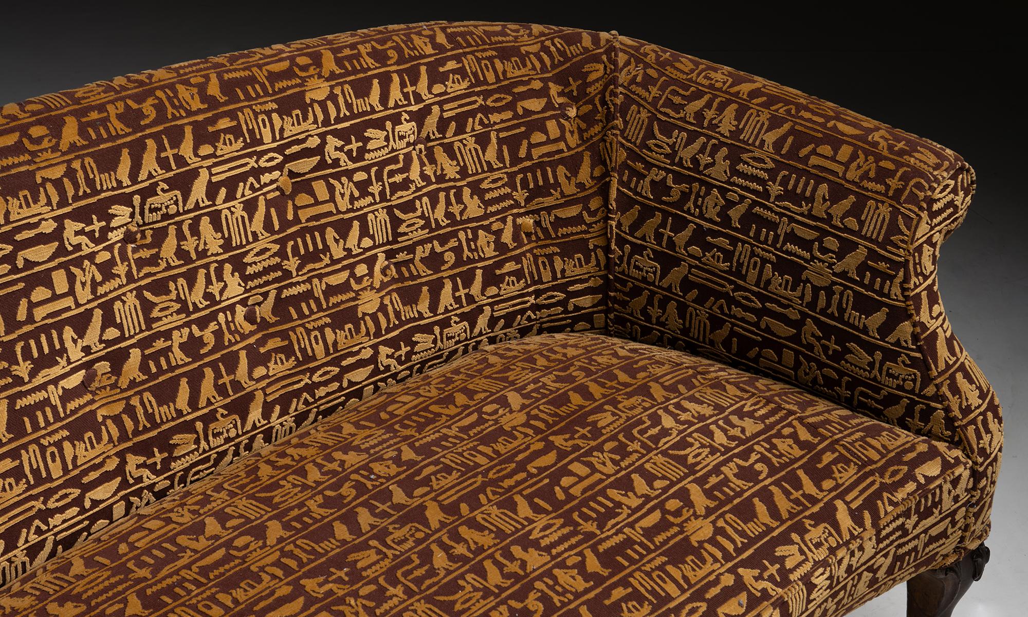 Camelback Sofa in Velvet Fabric by Pierre Frey, England circa 1860 In Good Condition In Culver City, CA