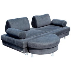 Cameleon Sofa by Normand Couture Shermag Canada Sofa and Ottoman on Chrome