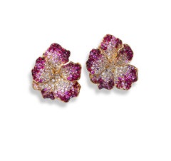 Camelia Earrings in 18K Yellow Gold by Andre Marcha