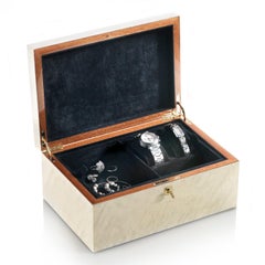 Camelia Rectangular Beige Porcelain Jewelry Box
