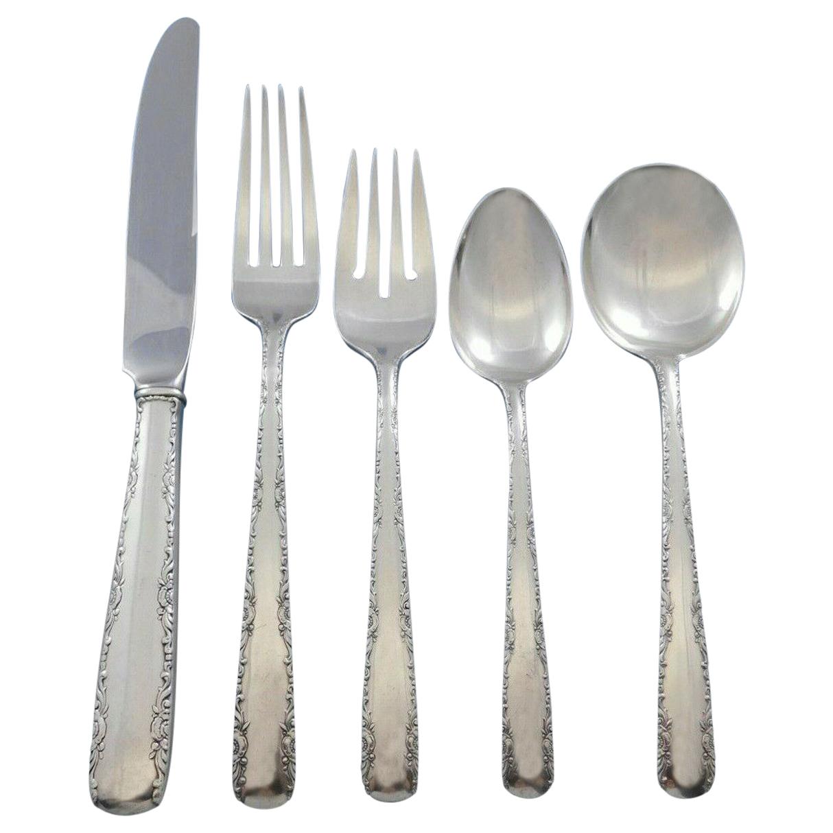 Camellia by Gorham Sterling Silver Flatware Set for 6 Service 34 Pieces For Sale