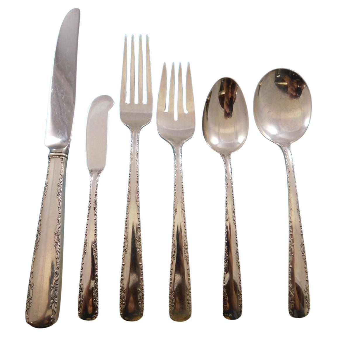 Camellia by Gorham Sterling Silver Flatware Set for 8 Service 48 Pieces For Sale
