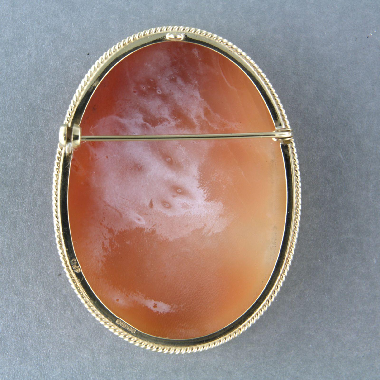 Cameo Brooch 9k gold For Sale 1