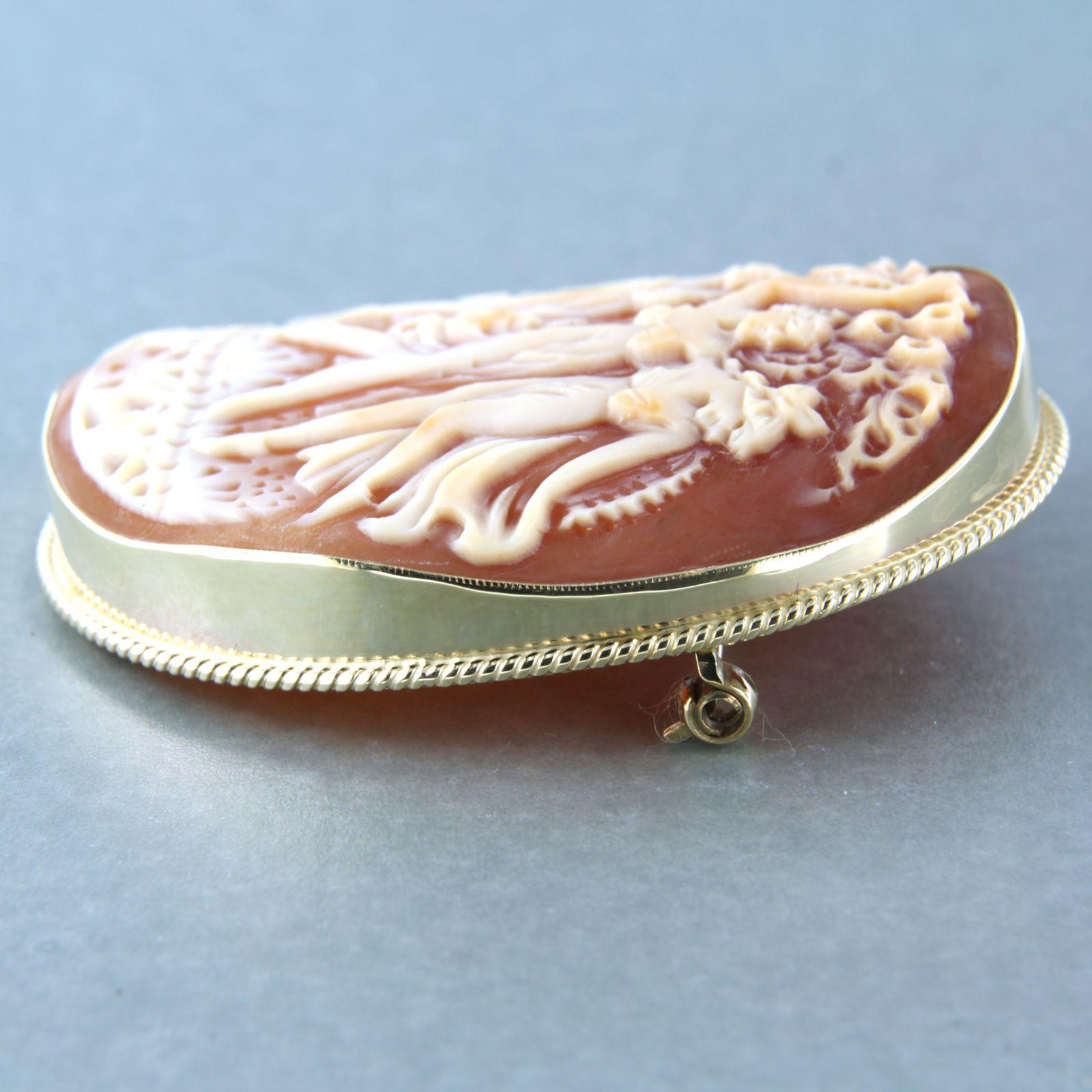Cameo Brooch 9k gold For Sale 2