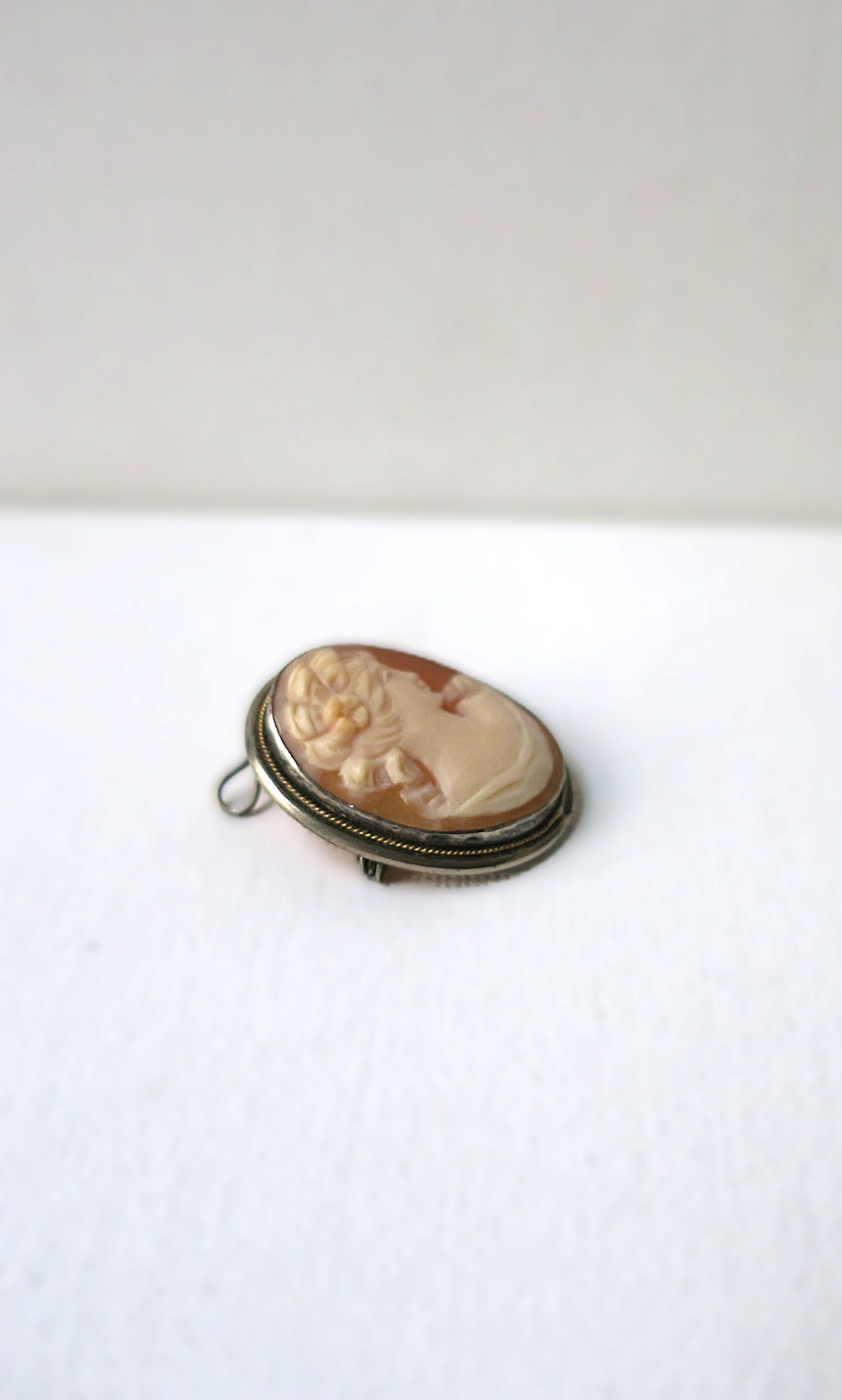 Cameo Pendant and Brooch For Sale 1