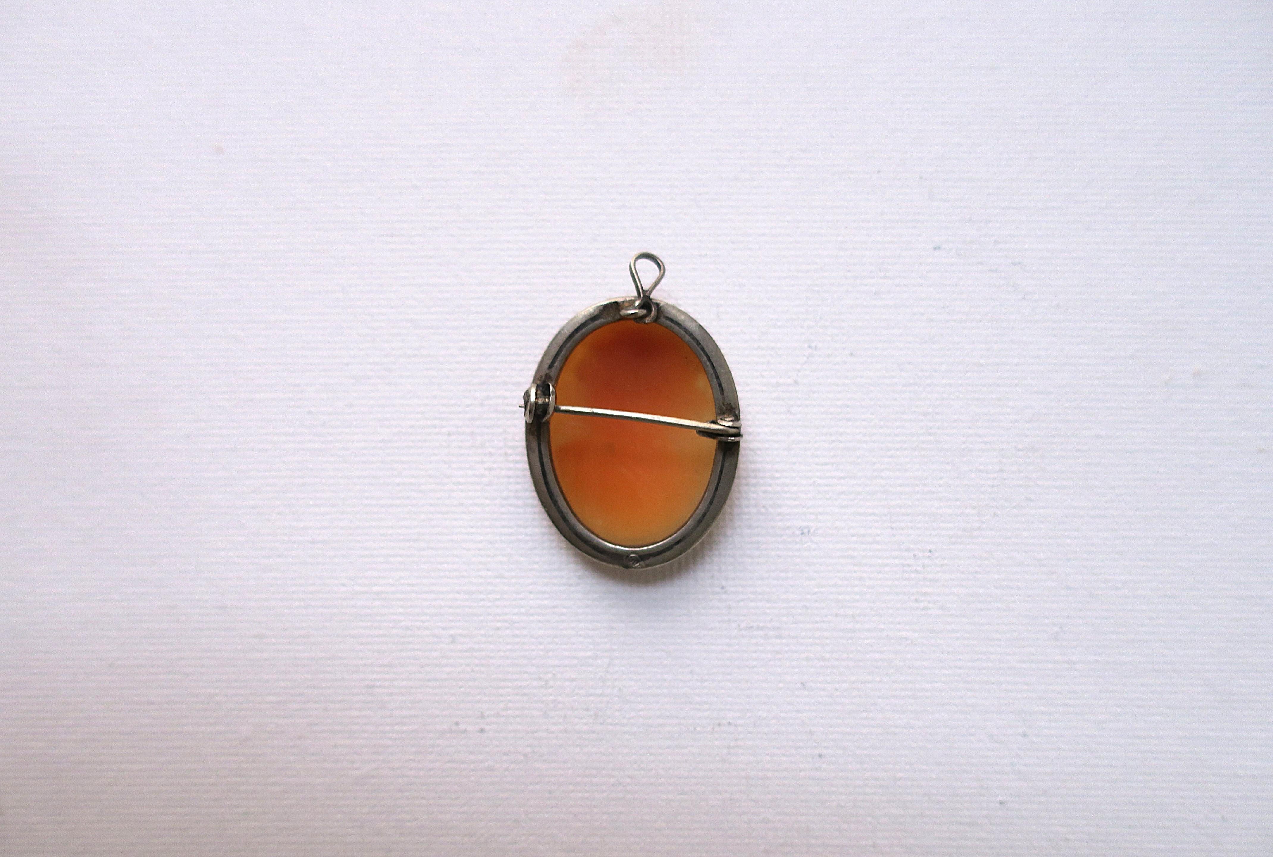 Cameo Pendant and Brooch For Sale 3