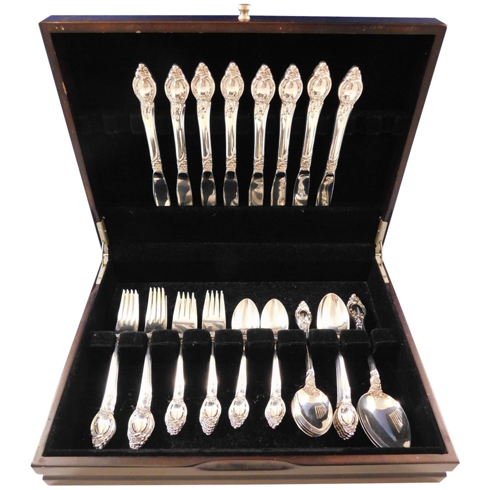 Cameo by Reed & Barton Sterling Silver Flatware Set for Eight Service 42 Pieces For Sale