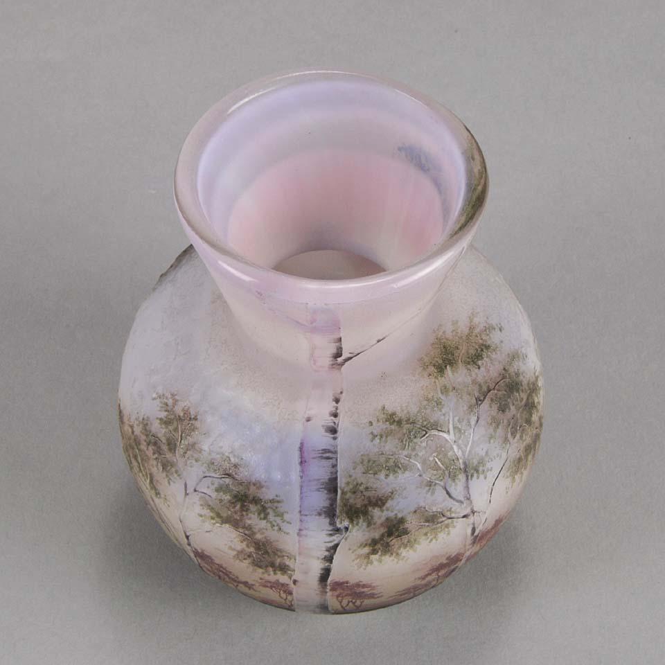 Cameo Glass 'Paysage Rose' by Daum Fréres 2