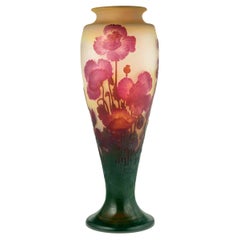 Vintage Cameo Glass Vase by Émile Gallé