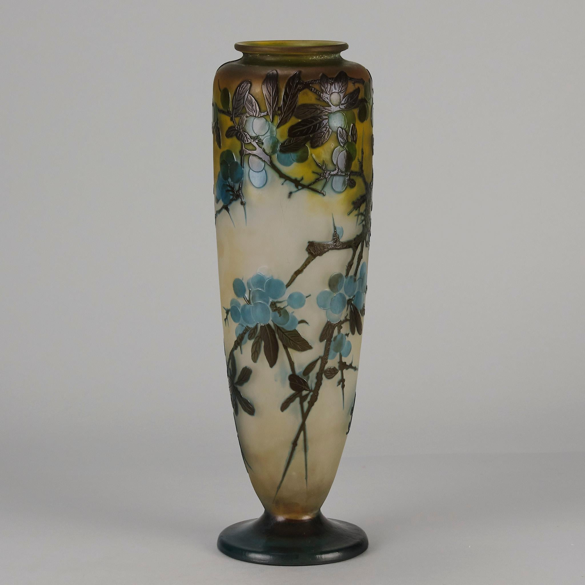 Molded Cameo Glass Vase entitled 