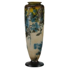 Cameo Glass Vase Entitled "Fruiting Sloe Berries" Vase by Emile Gallé